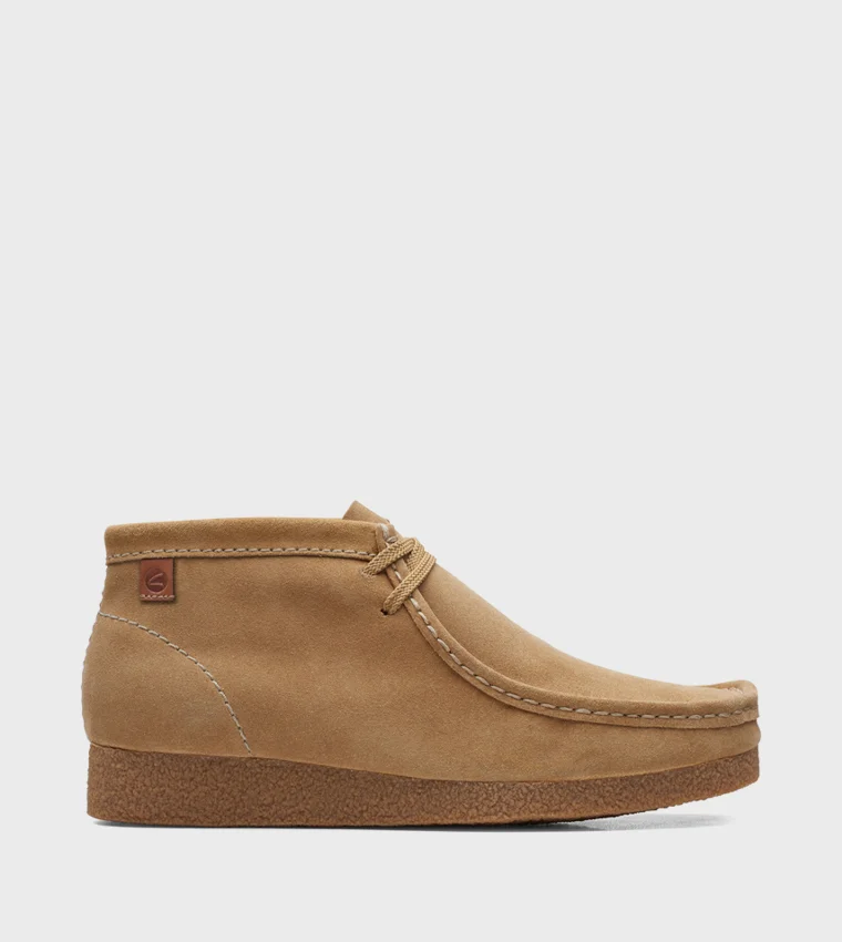 كلاركس Shacre Boot Dark Sand Suede